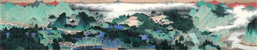 薛亮  云中水田神仙耕  369cm×72cm